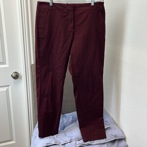 New York & Co straight maroon ankle pants